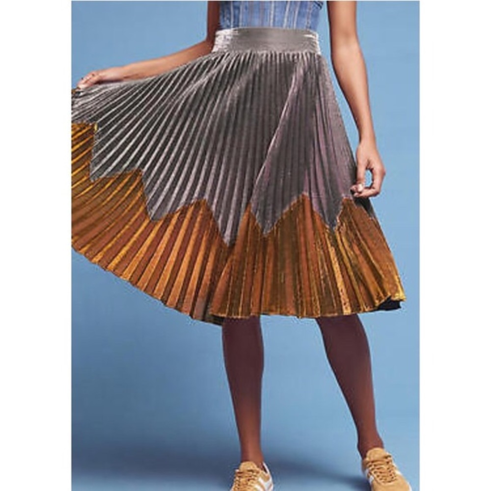 HD in Paris | Gold and Silver Pleated Skirt